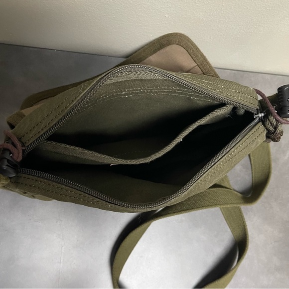 Gootium canvas shoulder bag in olive green - Picture 3 of 5